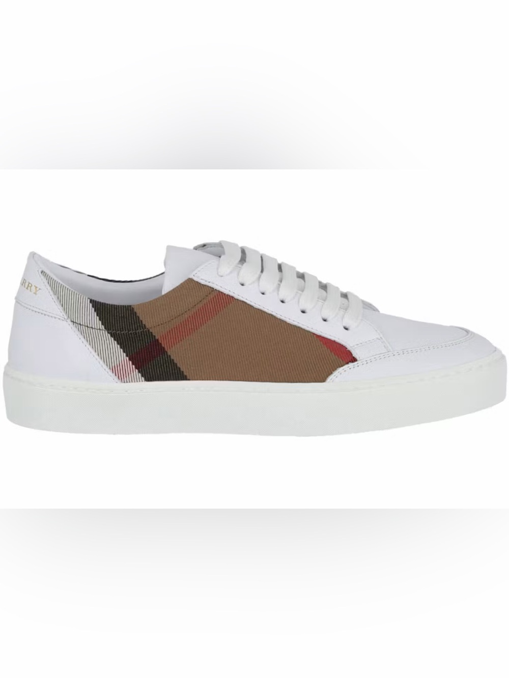 Burberry sneakers / leather / white and brown / size 41